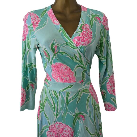 Lilly Pulitzer Sz S MERIDIAN Floral Wrap Dress - Picture 3 of 10